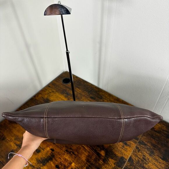 FENDI‎ Vintage Brown Leather Shoulder Tote Bag Large - Picture 10 of 16